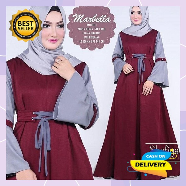 Gmis Muslimah Polos Baju Lebaran Muslim Wanita Games Jumbo Mewah Bj Syarii Casual Baju Muslimah Mura