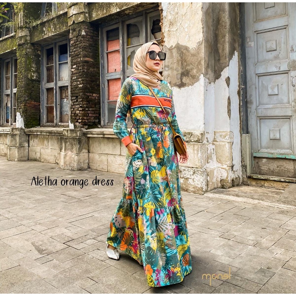 MONEL Aletha Orange Dress Only XL