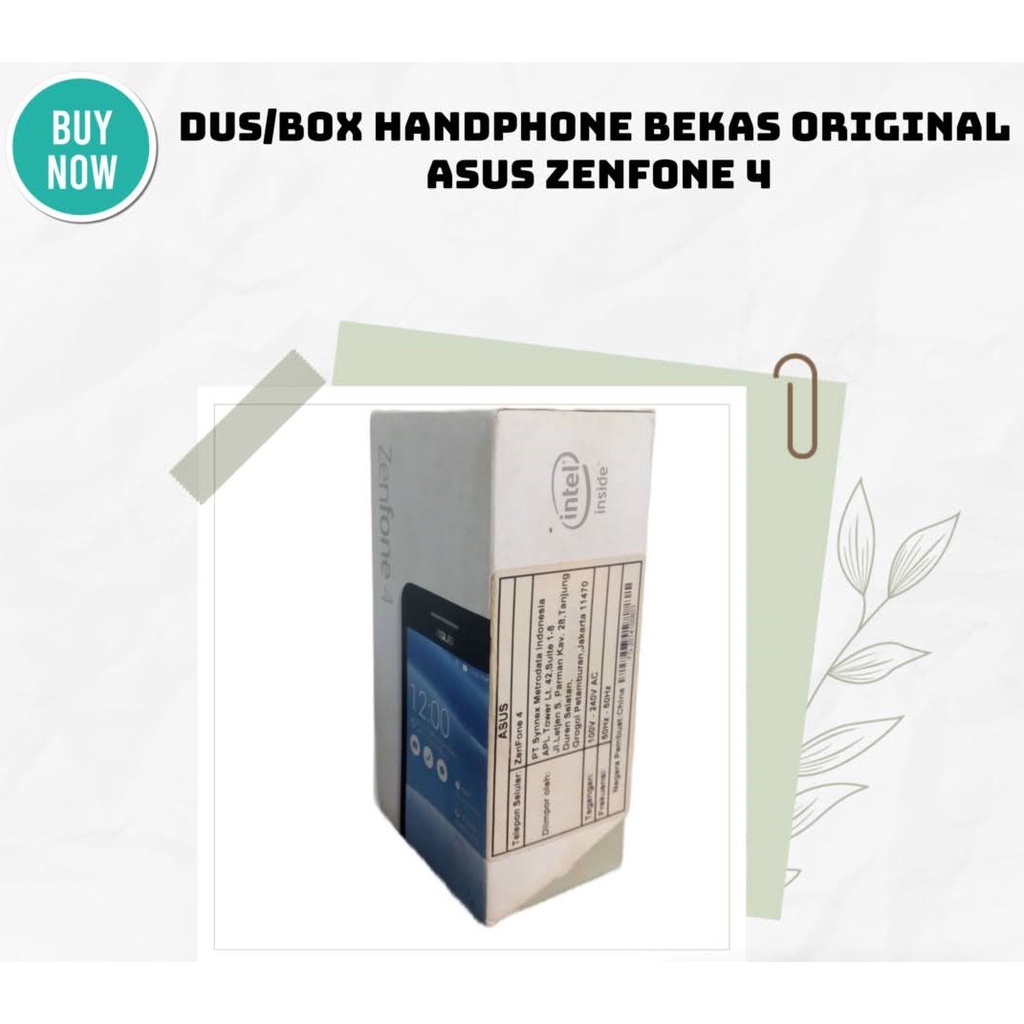 

ZENFONE 4 DUS KOSONG BEKAS DUS BOX KOTAK HP ORIGINAL DUS HANDPHONE