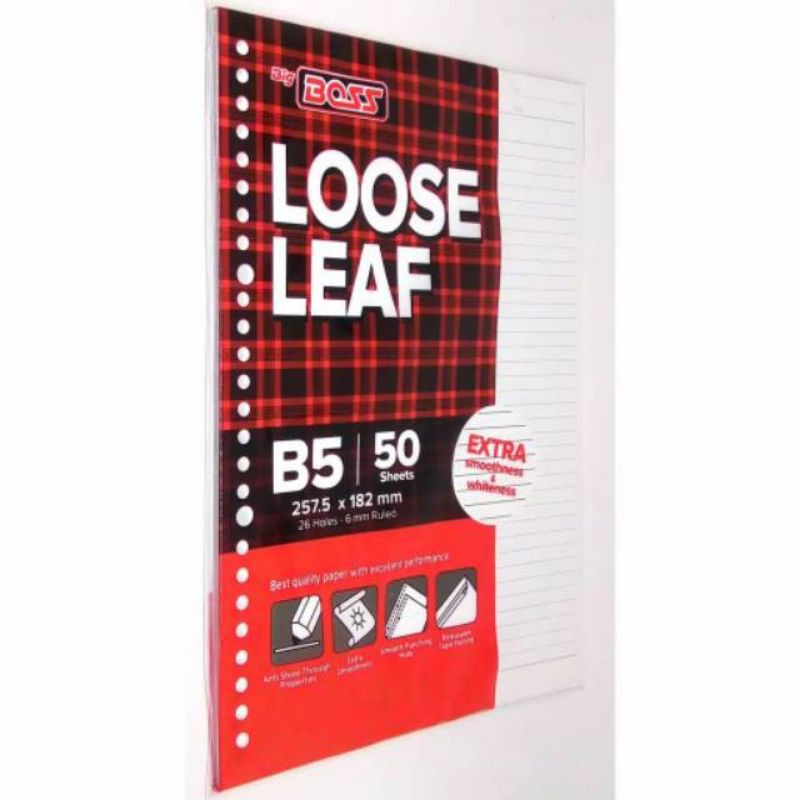 

Big Boss Loose Leaf B5 50 Lembar / Isi Binder B5 50 Lembar