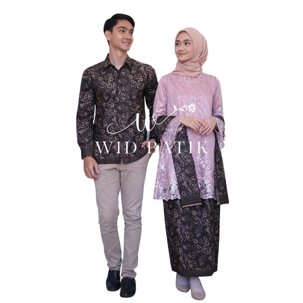 Couple Batik Kondangan Terbaru  / Couple Baju Wanita Pria Kondangan 2021 / Batik Wanita Modern / Bat