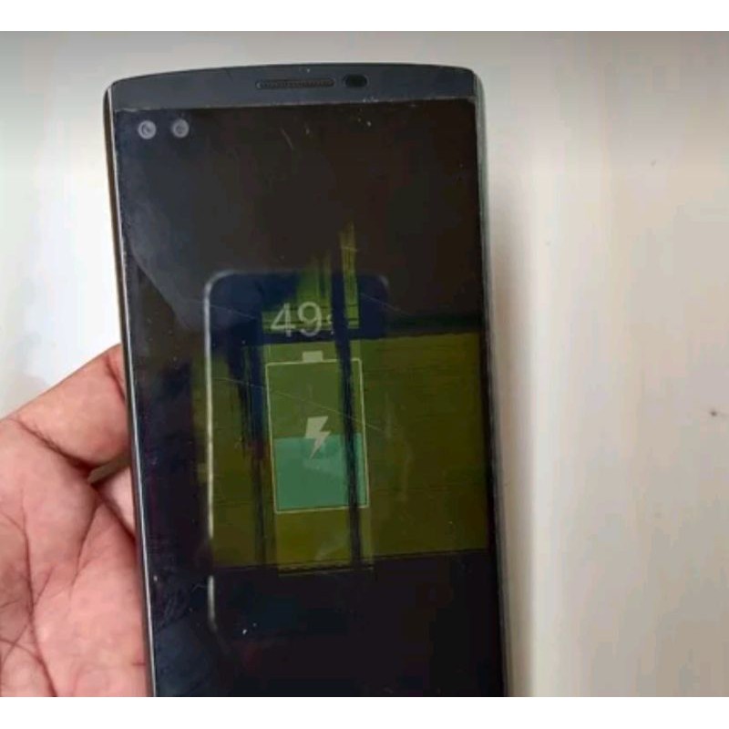 Lcd nyala pecah mesin matot lg v10 cek gambar