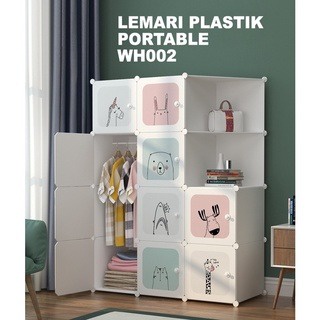 PROMO Lemari 12 Pintu 1 Rak Bermotif JUMBO AWET Lemari Pakaian/Kayu/Portable/Anak/Plastik Murah/Plastik Portable MURAH
