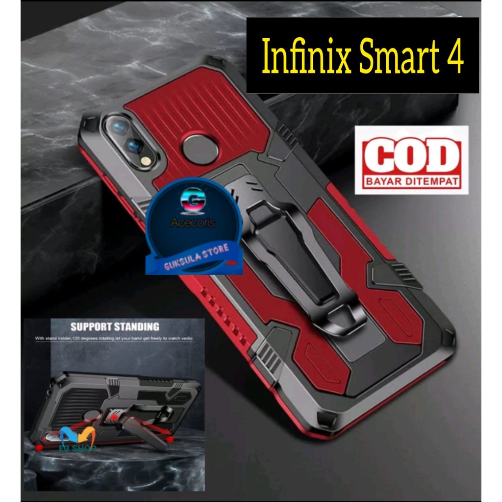 CASING HP INFINIX SMART 4 MODEL BARU HARD CASE KLIP KESING SILIKON STANDING CASE