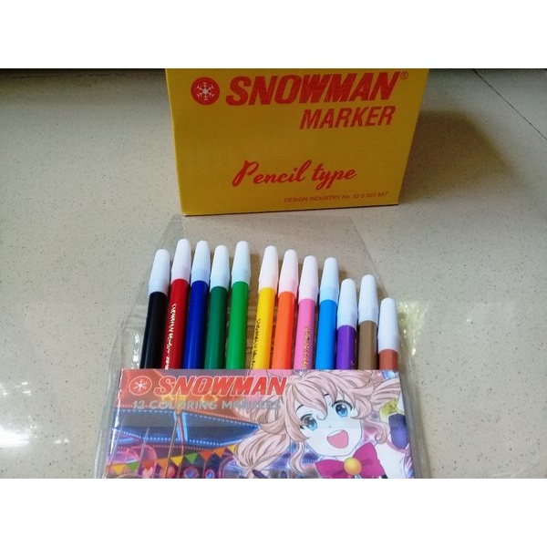 

Spidol Snowman 12 Coloring Markers 12pc (724483)