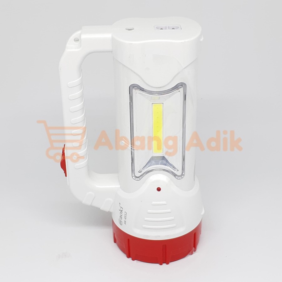 COD SENTER Aoki AK-6512 Senter tangan Sorot LED Lampu Emergency Darurat Cas