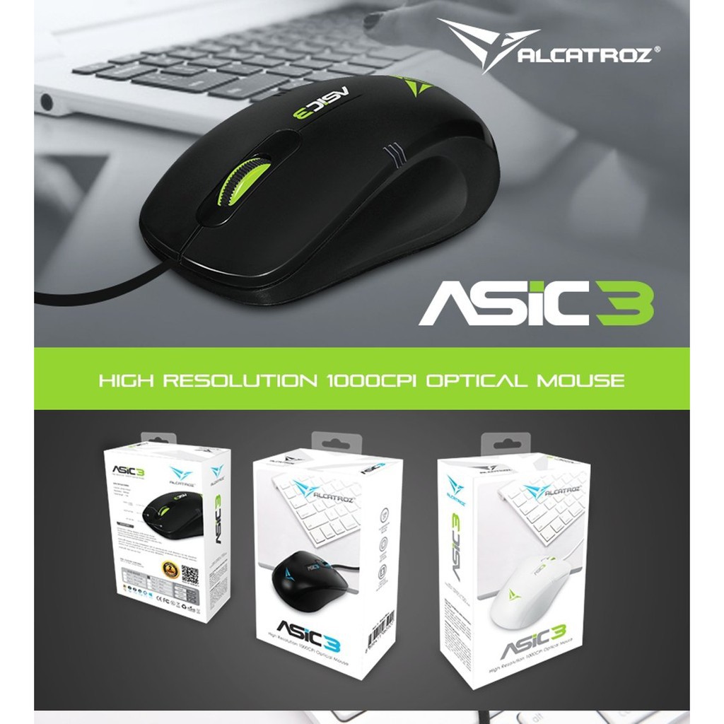 MOUSE ASIC 3  CABLE ALCATROZ GAME / GAMING BISA
