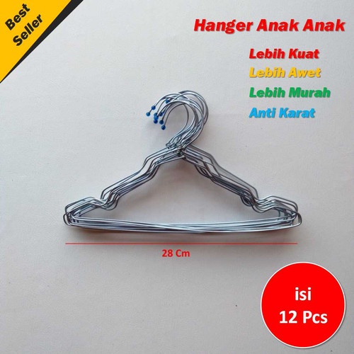 Hanger Jemuran Baju Pakean Anak Bahan Besi Gantungan Baju Anak