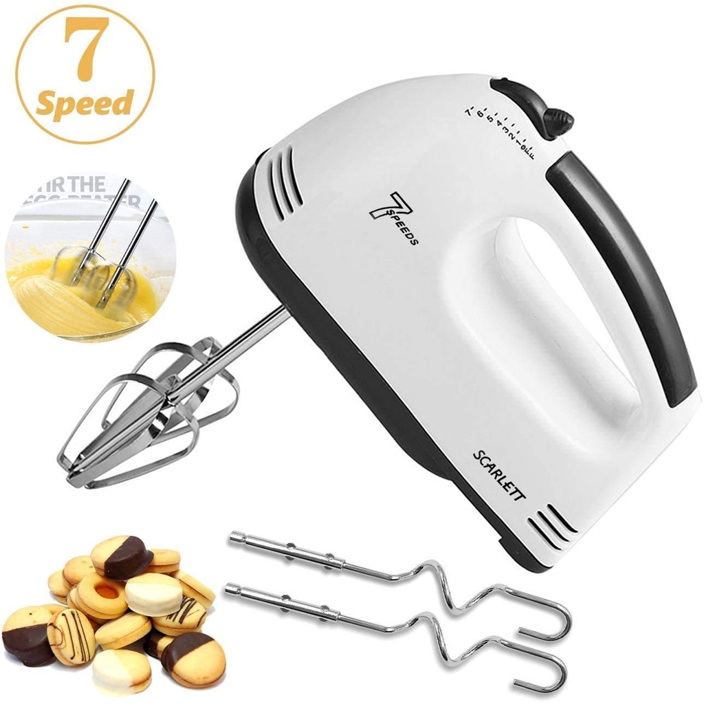 [ BAYAR DI TEMPAT ] - Mixer Kue Pengocok Telur Pengaduk Adonan Kue 7 Speed - Hand Mixer HE-133 HE133