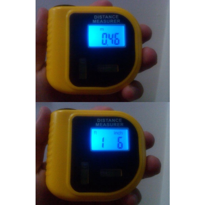 

Alat Pengukur Mini Laser Tape Meteran Panjang + Suhu Ruang Bangunan