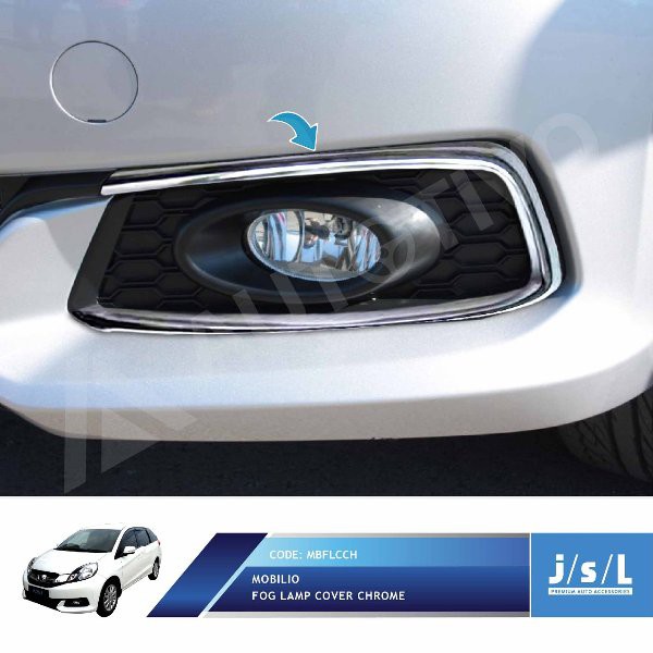 Aksesoris Fariasi Tambahan JSL Fog Lamp Cover Honda Mobilio 2013 2016 Chrome