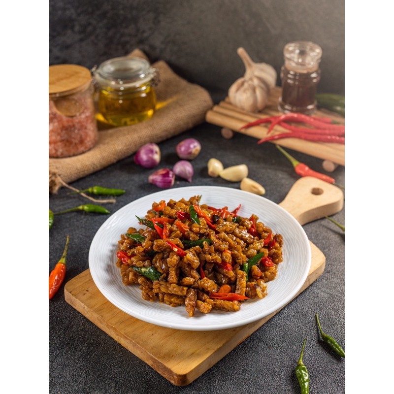 

Tempe tumis kering (orek tempe)