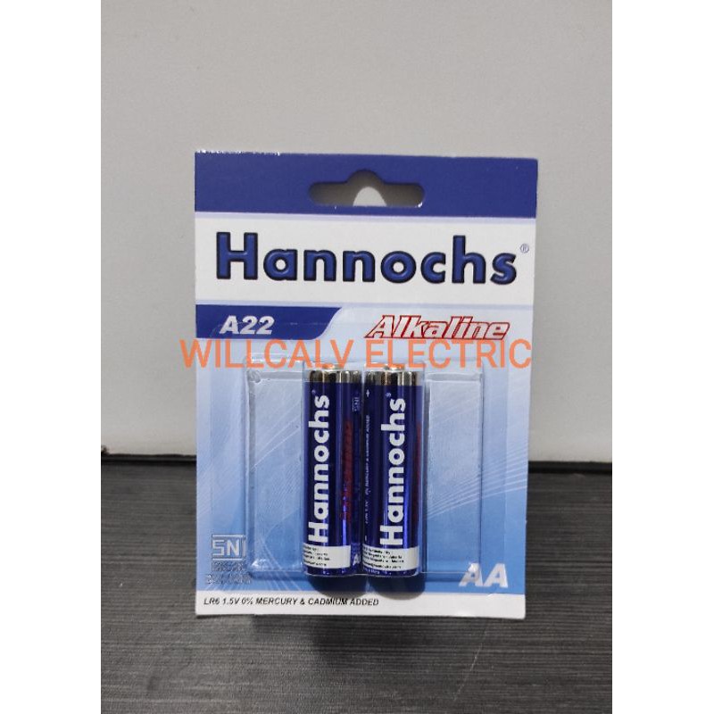 BATERAI HANNOCHS ALKALINE A22 AA A2 / BATERAI HANNOCHS AA A2 ISI 2