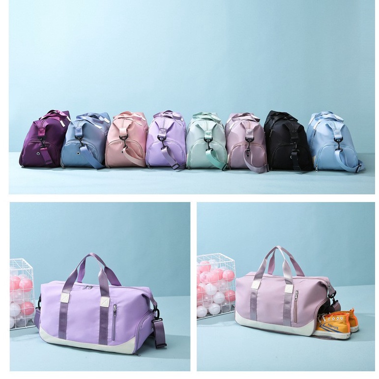 BJ81864 - BLACK/DARKBLUE/GRAY/GREEN/KHAKI/LIGHTPURPLE/DARKPINK - TAS PERGI BESAR PACKING HIKING TAS KOPER TRAVEL BAG NYLON WANITA FASHION IMPORT MODIS ELEGAN TERMURAH TERLARIS TERBARU BAGSTORE JAKARTA TAS BATAM LT1841 GT1864 BQ3237 JT27646 CR7773 EL5417