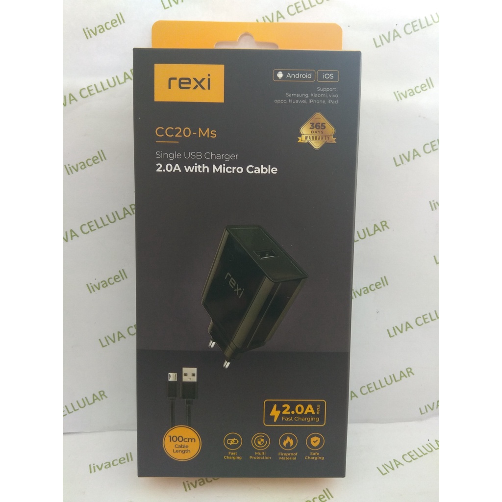 Travel Charger Micro Fast Charging Rexi CC20-Ms 2.0A