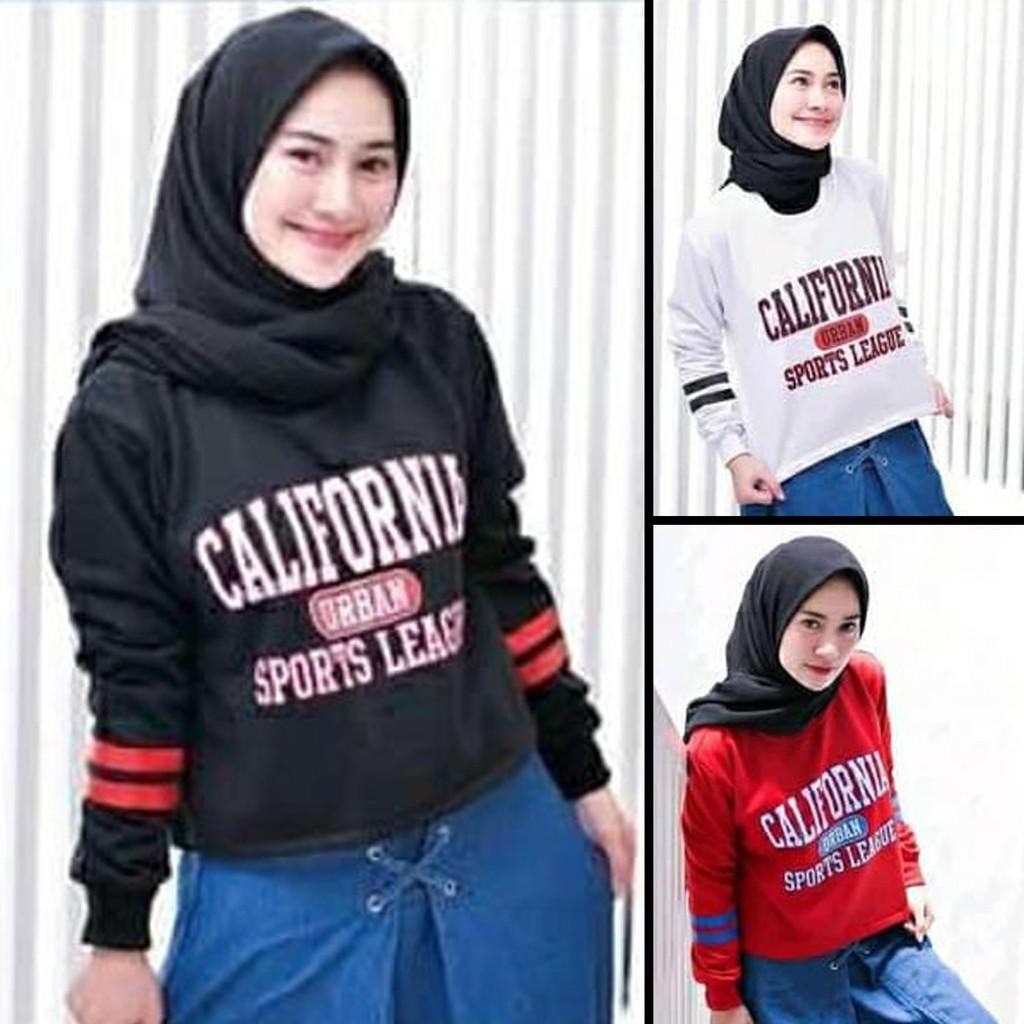 Bess - Sweater Crop Murah / Sweater Crop Wanita CALIFORNIA