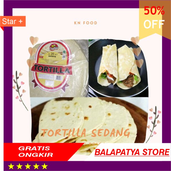 

TERLARIS !!! Kulit Kebab Tortila Kebab diameter 22 cm 20 lembar satuan
