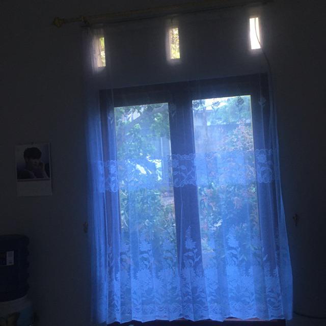 Tirai Jendela Rumah Putih Polos/vitrace/puring/daleman/kerai/gorden/rumah/jendela