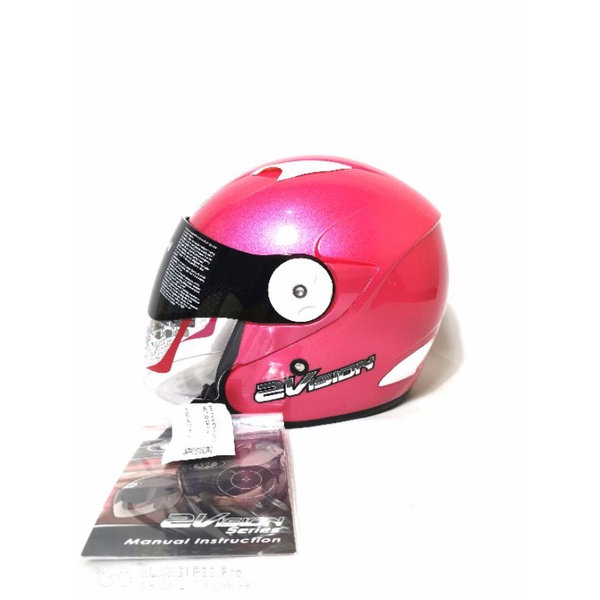 HEM KYT 2 VISION BRIGHT PINK KYT 2VISION PINK HELM CEWEK HELM PINK KYT 2VISOR PINK KYT 2 VISOR MURAH