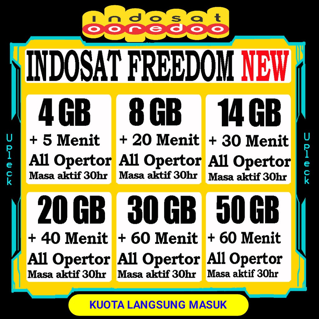 Kuota Indosat New Freedom Combo Im3 Gift Tembak Inject Paket Murah Shopee Indonesia