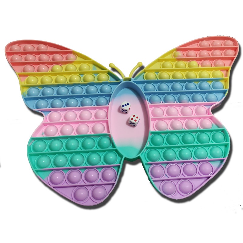 Pop it fidget toy Ukuran Super Jumbo push pop it rainbow mainan edukasi stress release-2