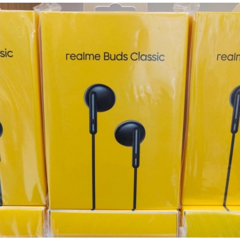 Headset Handfree Realme Buds Classic Original Rma-2001 Headset Realme Ma-2001  Realme Buds Classic Ma20 &amp; Realme R112/R113/R50 - With Mic Realme Earphone