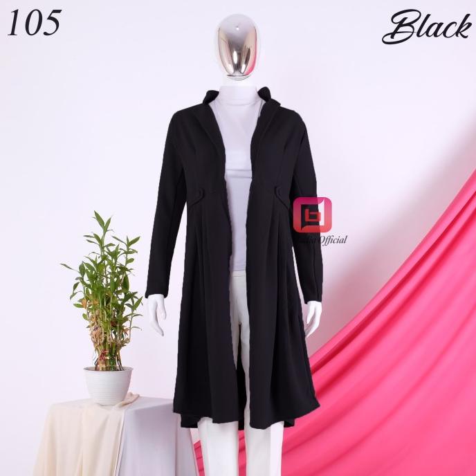 Outer Panjang Wanita - Long Outer Cardigan Lengan Panjang Polos Muslim _Termurah