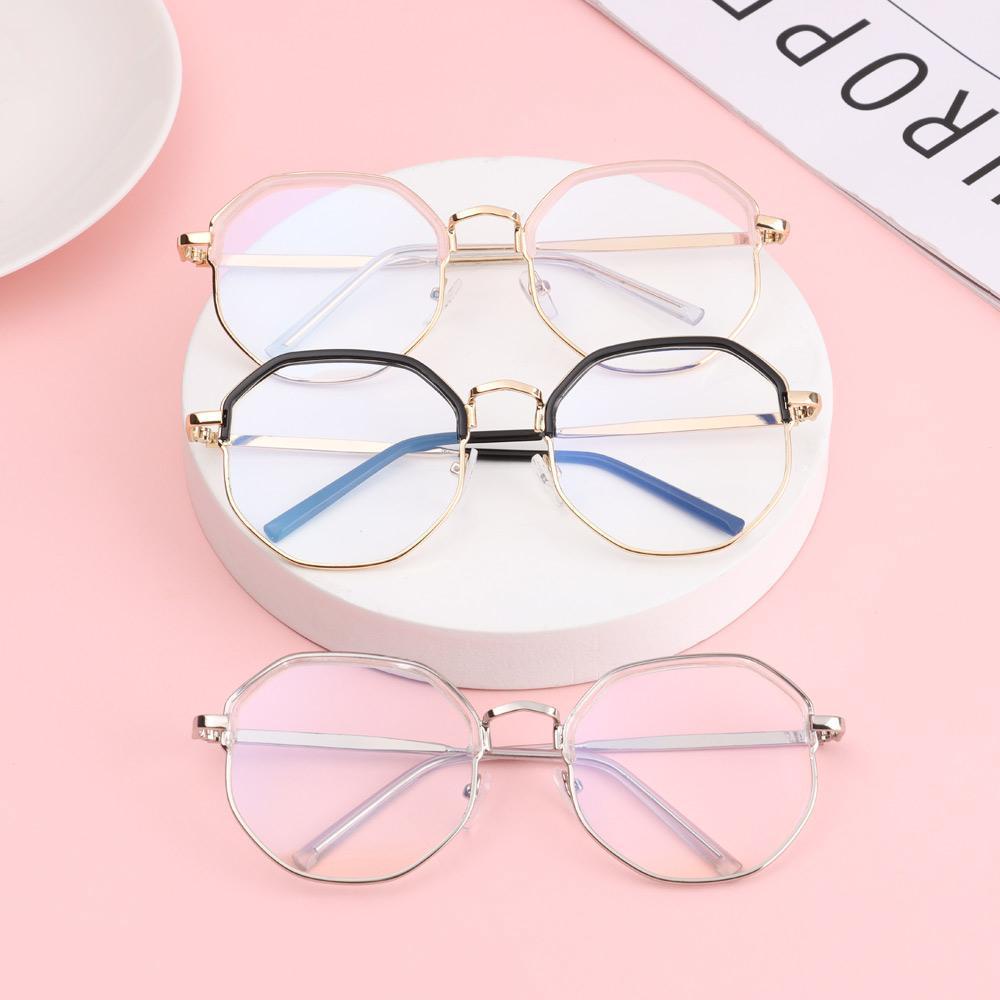 Kacamata Bening Populer Vintage Anti Blue light Lensa Transparan Cermin Optik