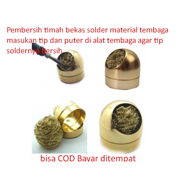 Pembersih Timah Bekas Solder Material Tembaga Masukan Tip Dan Puter Di Alat Tembaga Agar Tip Soldern