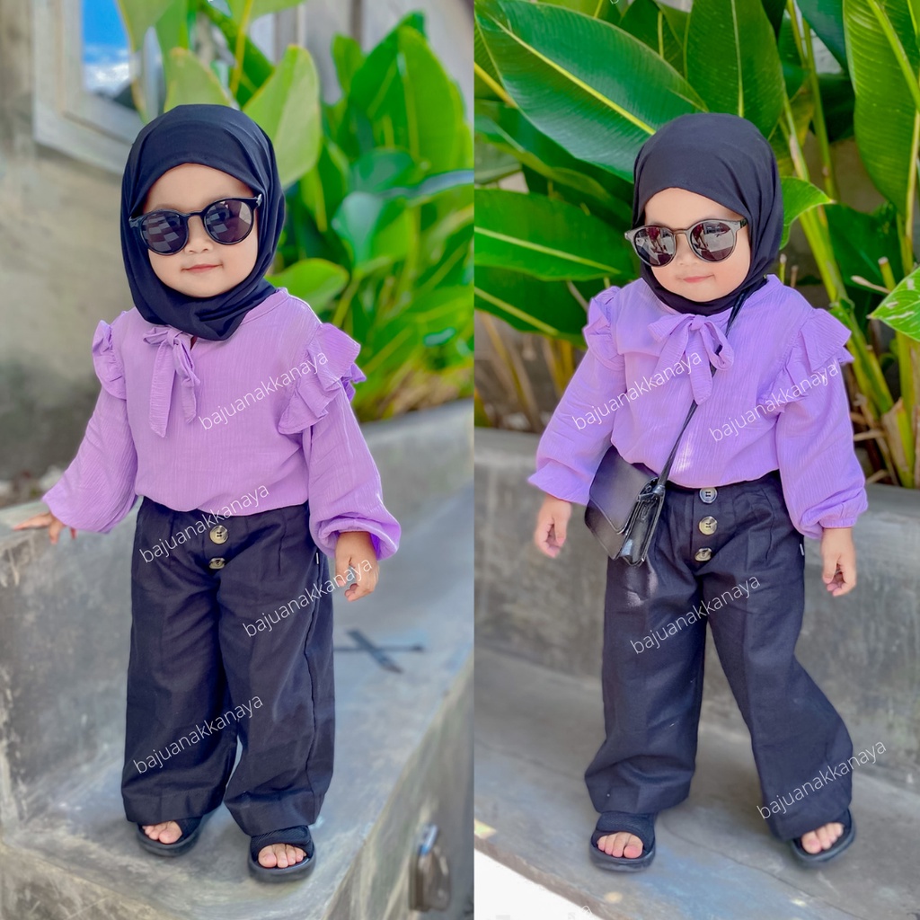 2-4TH ATASAN ANAK PEREMPUAN NORA BLOUSE ANAK PEREMPUAN ATASAN RAYON ANAK