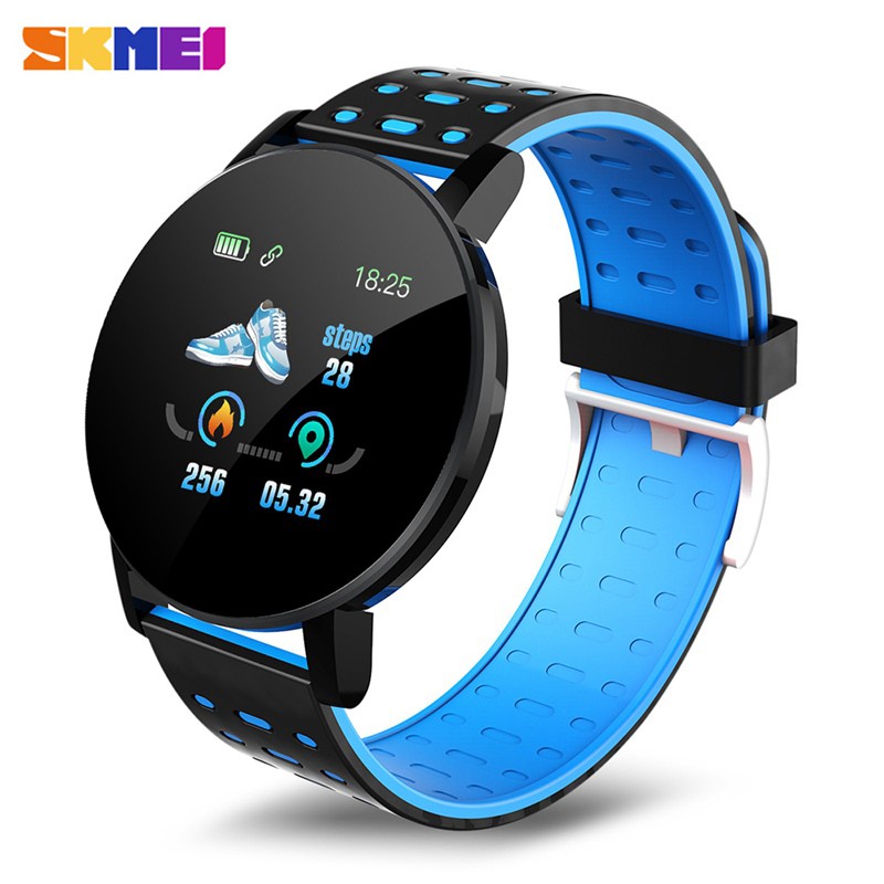 SKMEI 119Plus Jam Tangan Pria Wanita Digital Smartwatch Tali Silicone Sport Heartrate WATCHKITE WKOS