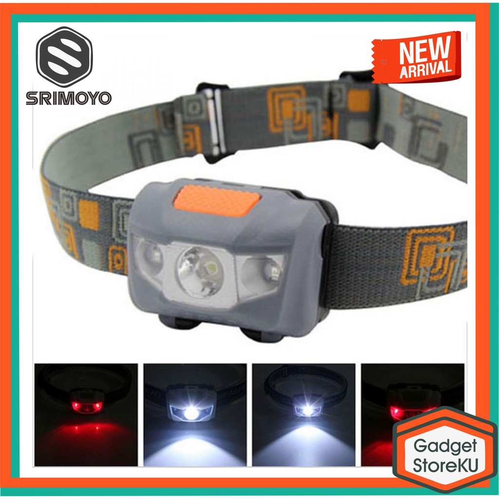 Headlamp Gunung LED/ Lampu Kepala Anti Air/ Head Lamp LED