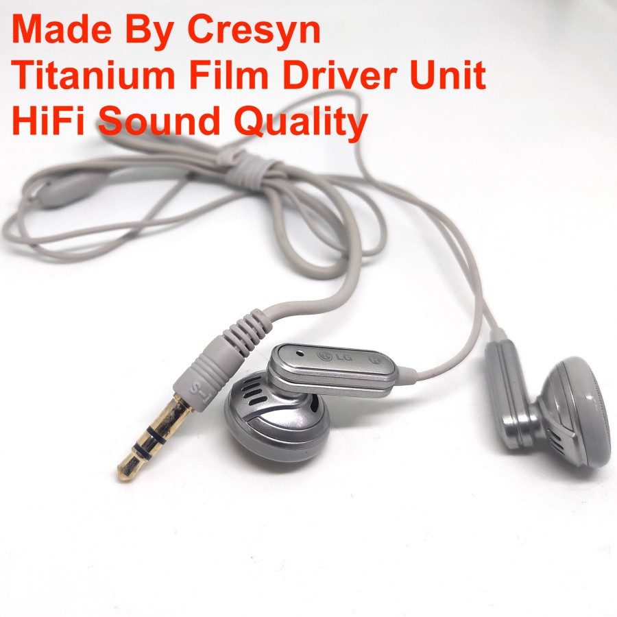 Classical HiFi Earbud LG Headset With HD Microphone Made By Cresyn