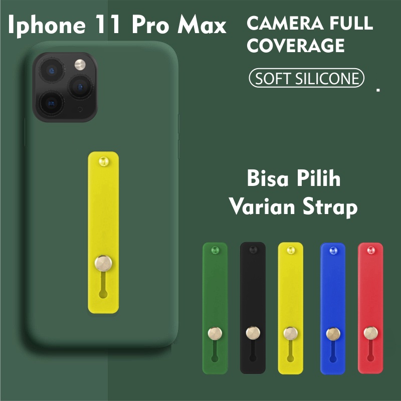 Softcase Silikon Baby Skin 3D Camera For Iphone 11 Pro Max Free Strap Holder