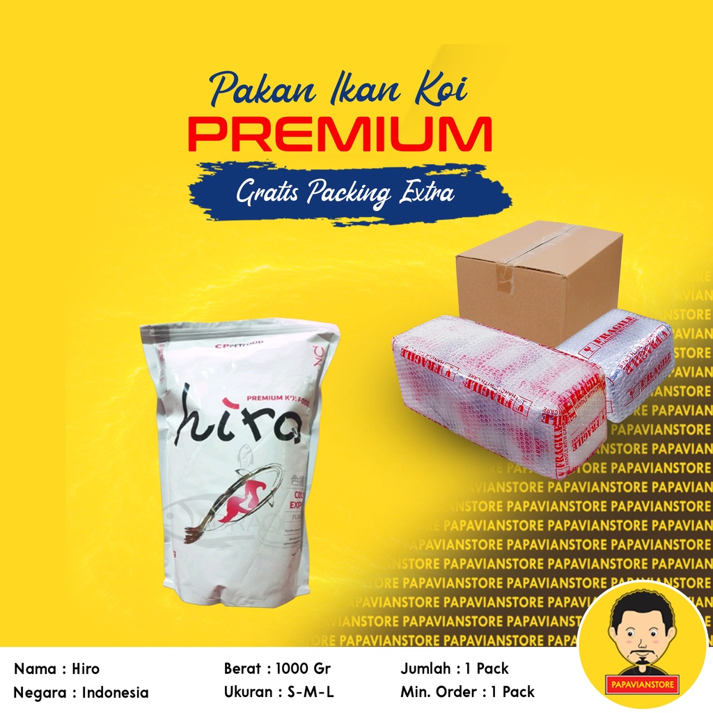 Pakan Ikan Koi Premium Makanan Penumbuh Pembesar Pembentuk Pertajam Warna 1 Kg Size S Kecil M Sedang L Large 3mm 5mm 8mm Penumbuh Pemutih Pertajam Warna Original Pack P028