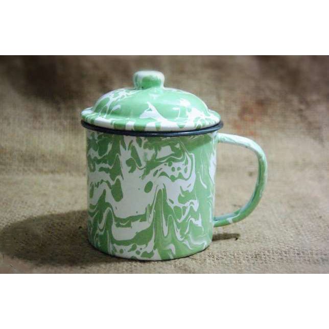 Gelas Mug Cangkir Enamel Seng Kaleng Blirik Blurik Jadul Vintage