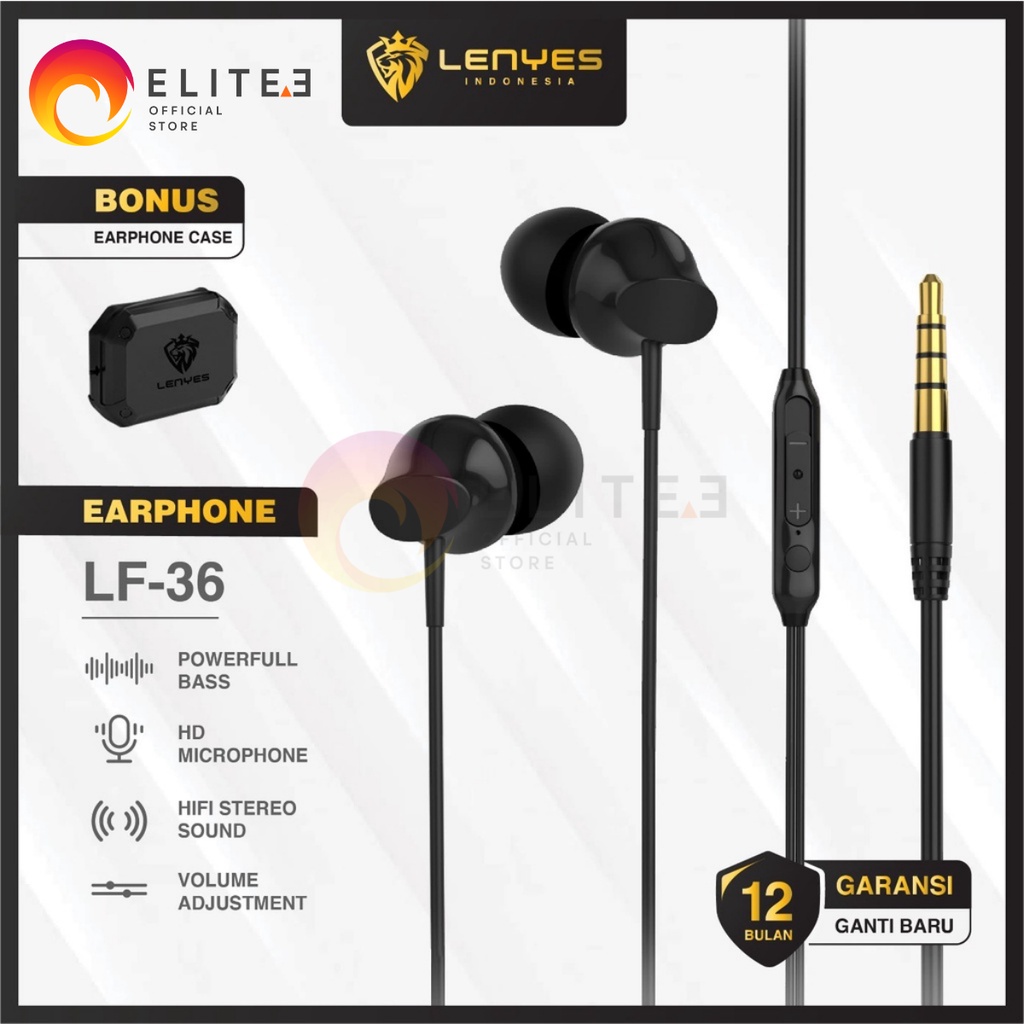 Headset Stereo LENYES LF36 Hifi Extra Bass with Handsfree Microphone