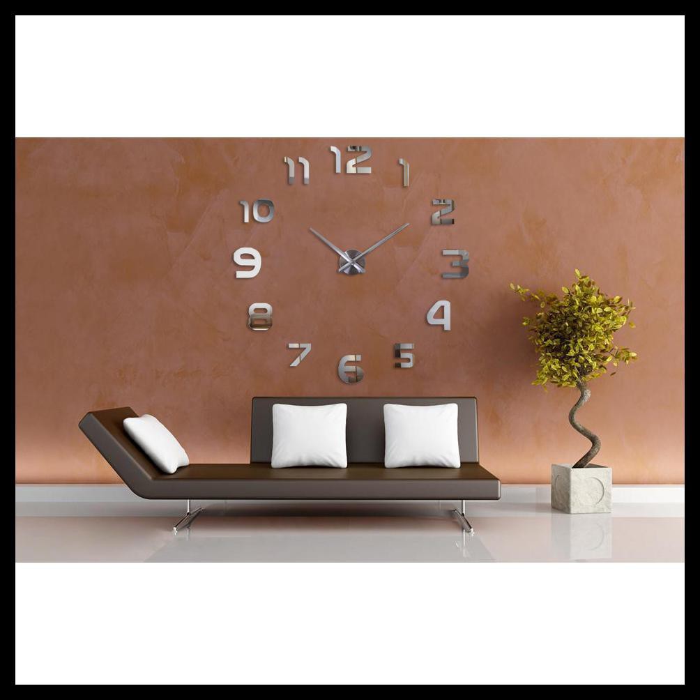 Taffware Jam Dinding Besar DIY Giant Wall Clock Quartz Creative Design 80-130cm DIY-105 Bla Grab