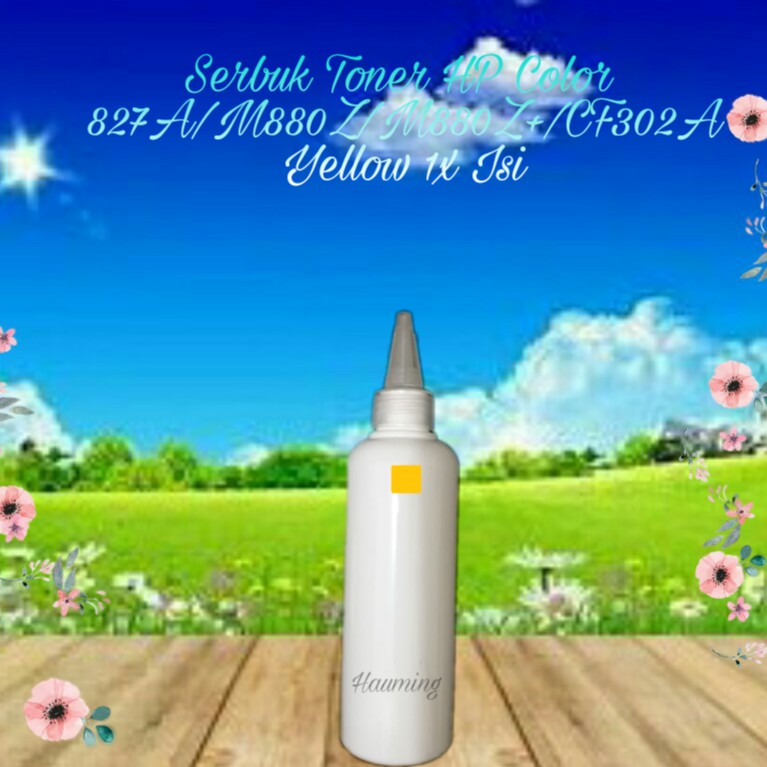 Serbuk Bubuk Toner Refill HP Color 827A M880Z M880Z+ CF302A Yellow 1x Isi