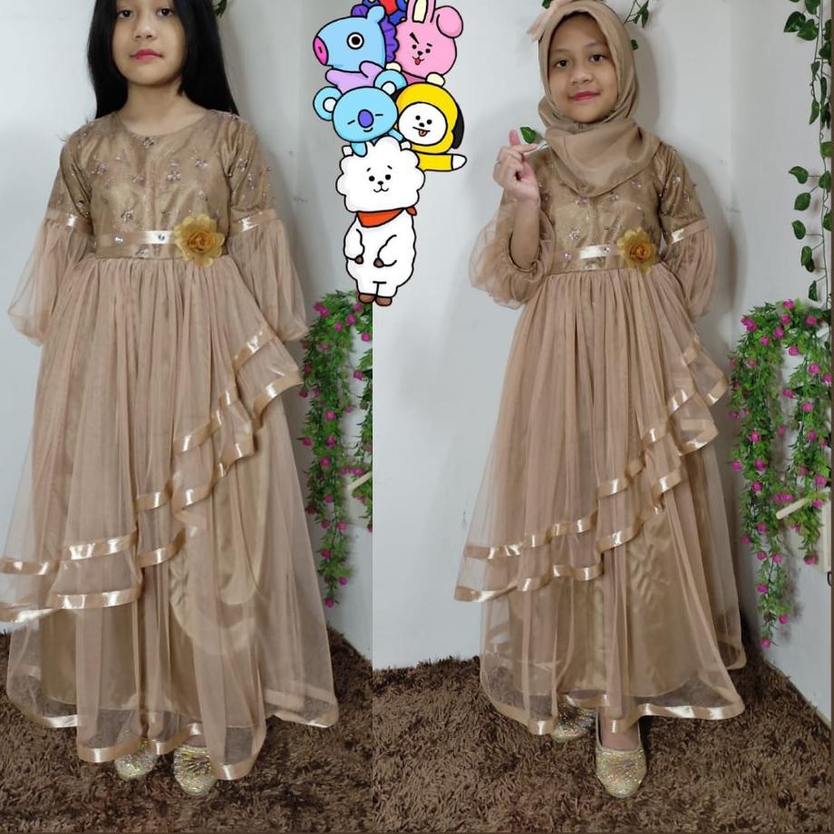 { MODEL BARU ITSME.COLLECTION }  BAJU PESTA ANAK / GAUN PESTA ANAK MUSLIM  GAMIS PESTA ANAK