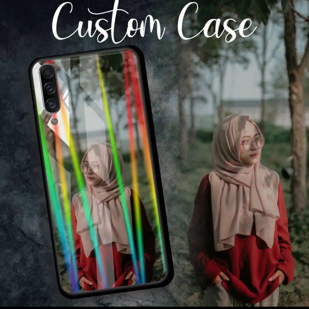 Custom Case Glass Aurora &amp; Mika Aurora untuk Samsung/Xiaomi/Oppo/Vivo