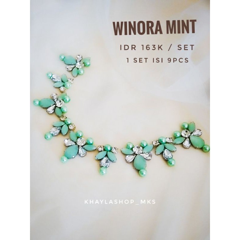 PAYET RANGKAI / PAYET LEHER / MUTIARA RANGKAI / PAYET MUTIARA / WINORA MINT