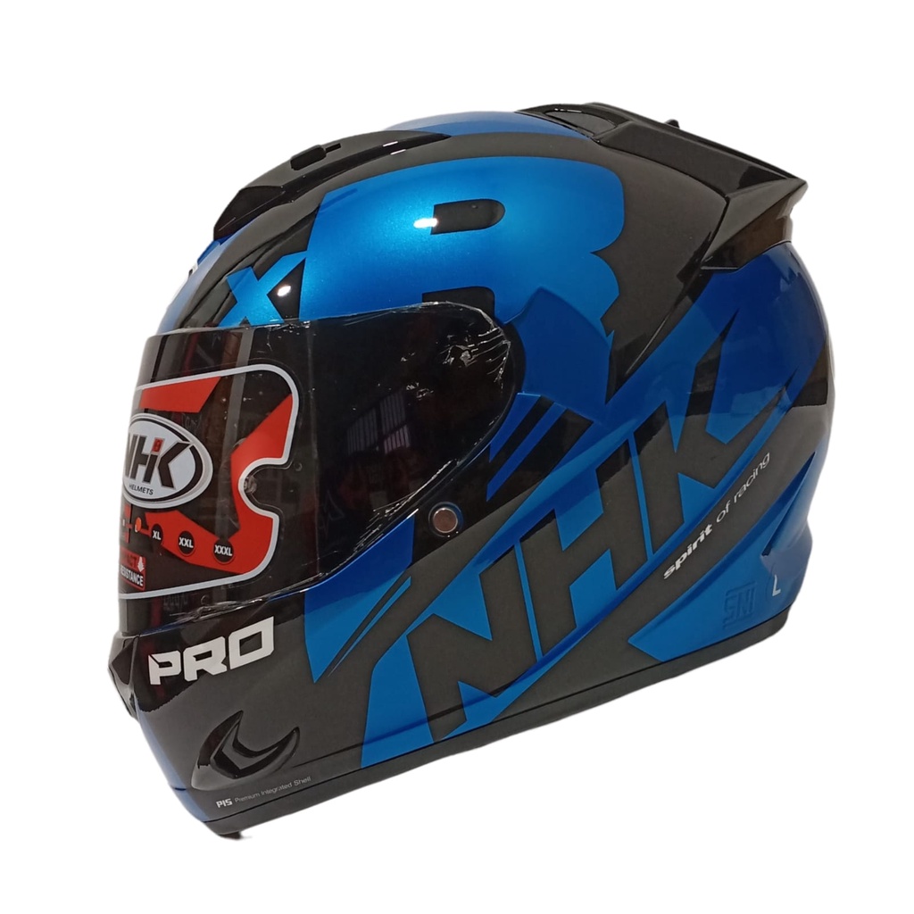 HELM FULL FACE NHK MOTIF RACE PRO ZR 650 BLUE MET BLACK GLOSSY