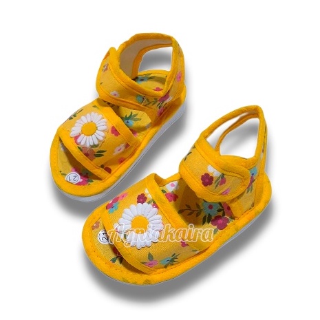 Sandal Bayi Citcit Model Selop Gunung Motif Bunga Terbaru
