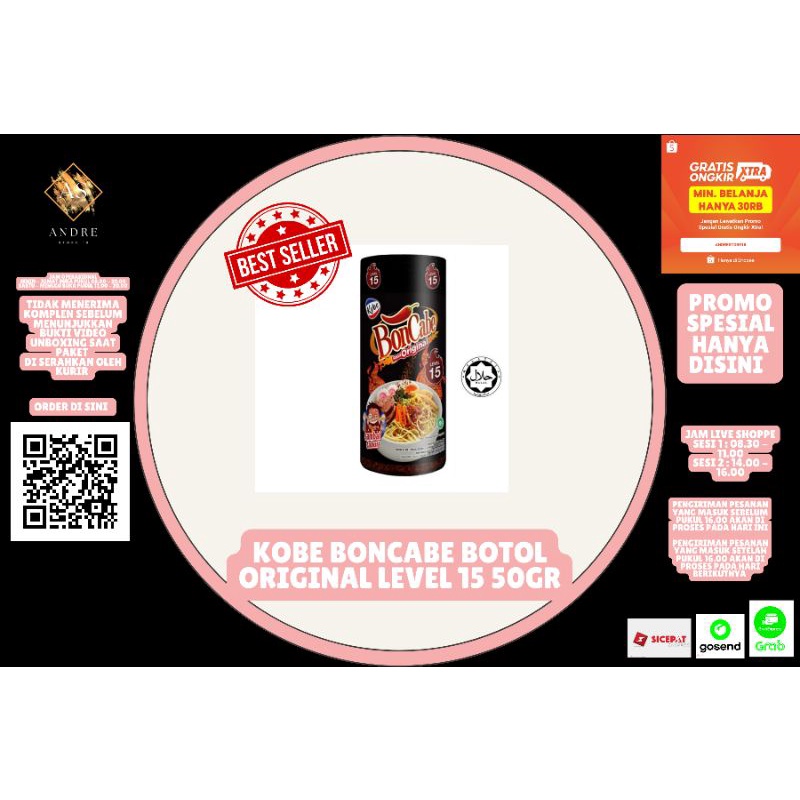 

Makanan Instan - Bubuk Cabe - Kobe Boncabe Botol Original Level 15 50gr/50 gram ( Cemilan/Temen makan) *AndreStore18*
