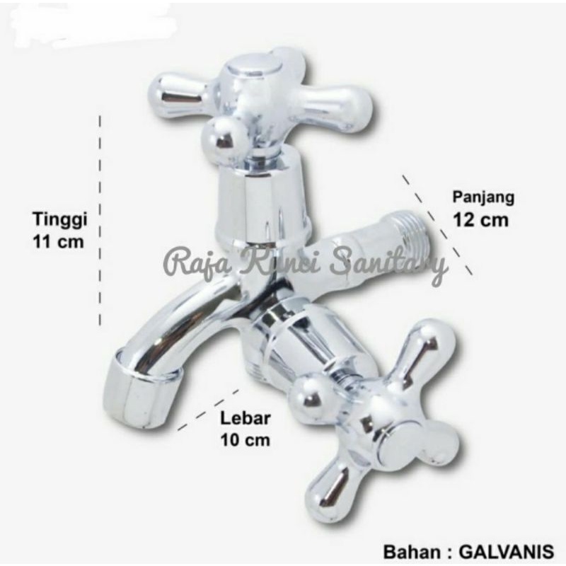 Paket Lengkap Kran Cabang + Hand Shower Series ABS Tebal/Hand Shower Set