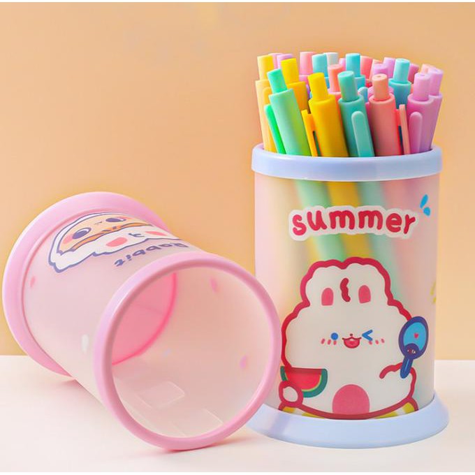 

TEMPAT PEN PENSIL MEJA KOTAK PENSIL KARAKTER LUCU BULAT - RABBIT GIRL