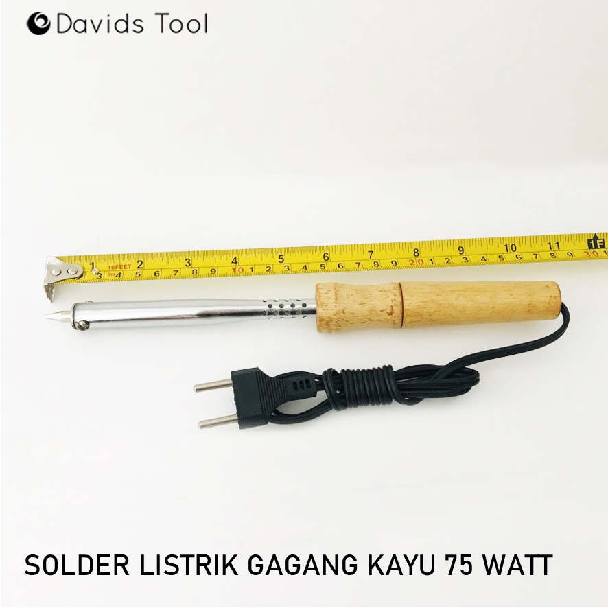 Solder listrik gagang kayu 75 watt