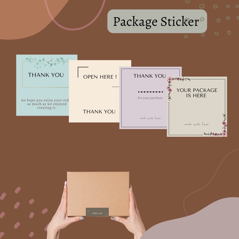 

Sticker Segel Box Packaging | Label Box Olshop | Sticker Packaging Simpel Elegan