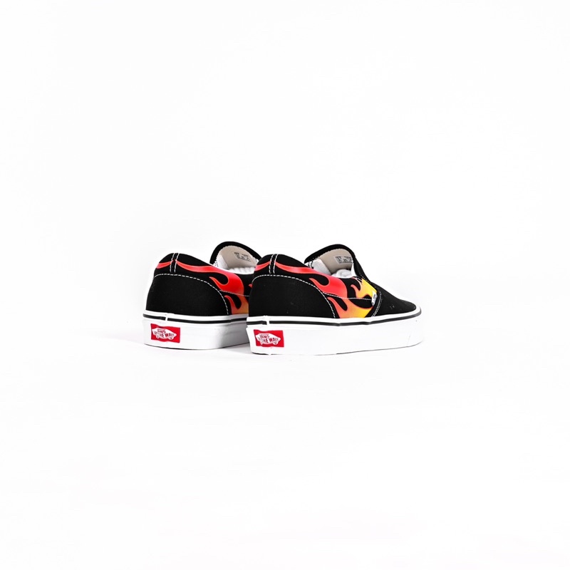 Vans Slip On Flame Black White Original